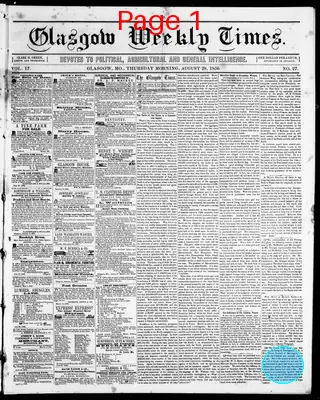 Page thumbnail for Glasgow Weekly Times