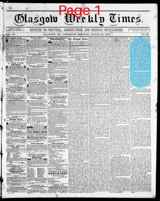 Page thumbnail for Glasgow Weekly Times