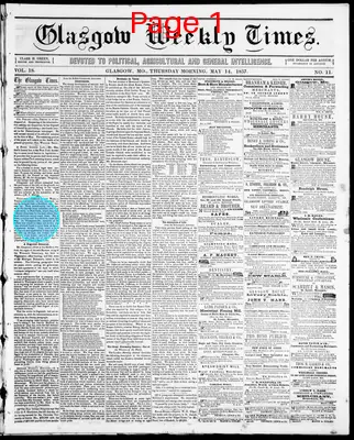 Page thumbnail for Glasgow Weekly Times