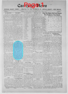 Page thumbnail for Carrizozo News