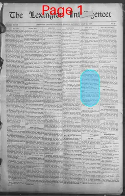 Page thumbnail for The Lexington Intelligencer