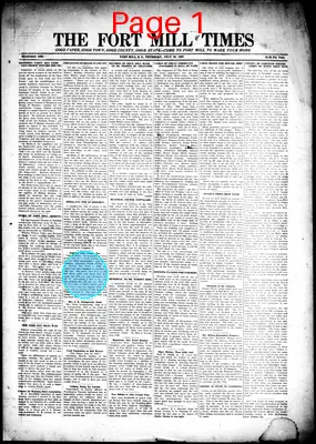 Page thumbnail for Fort Mill Times