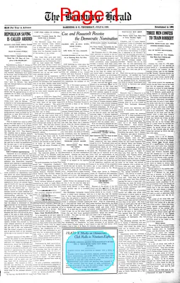 Page thumbnail for The Bamberg Herald