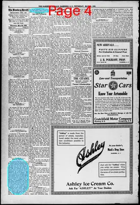 Page thumbnail for The Bamberg Herald