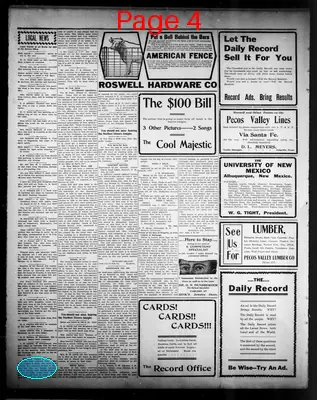 Page thumbnail for The Roswell Daily Record