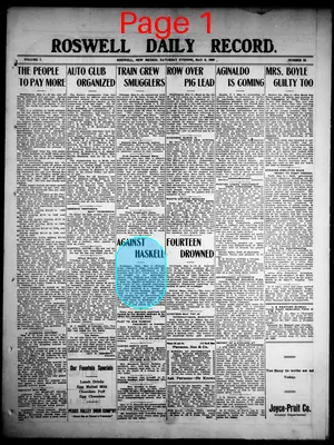 Page thumbnail for The Roswell Daily Record