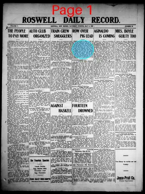 Page thumbnail for The Roswell Daily Record