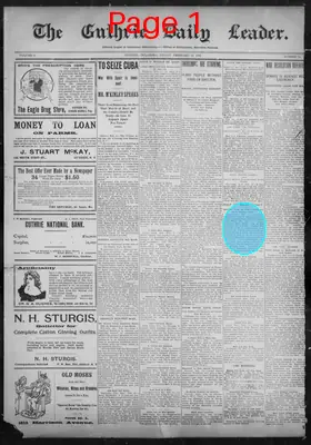 Page thumbnail for The Guthrie Daily Leader