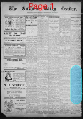 Page thumbnail for The Guthrie Daily Leader