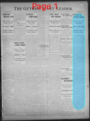 Page thumbnail for The Guthrie Daily Leader