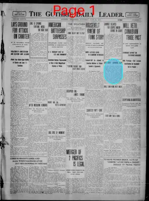 Page thumbnail for The Guthrie Daily Leader