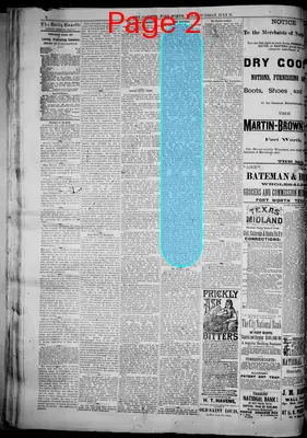 Page thumbnail for Fort Worth Daily Gazette