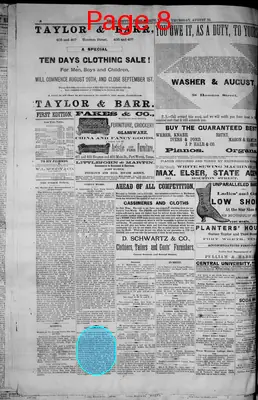 Page thumbnail for Fort Worth Daily Gazette