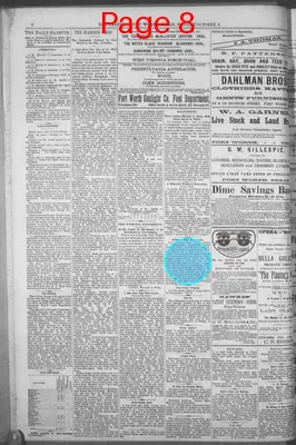 Page thumbnail for Fort Worth Daily Gazette