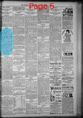 Page thumbnail for Fort Worth Daily Gazette