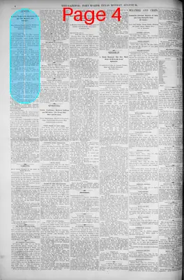 Page thumbnail for Fort Worth Daily Gazette
