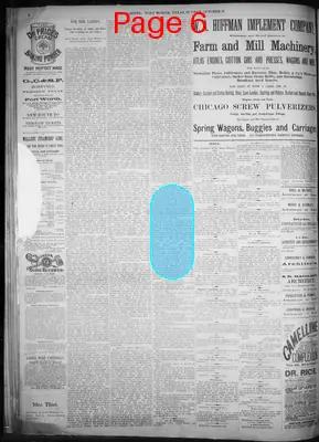 Page thumbnail for Fort Worth Daily Gazette