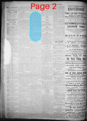 Page thumbnail for Fort Worth Daily Gazette