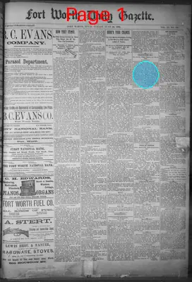 Page thumbnail for Fort Worth Daily Gazette