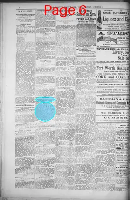 Page thumbnail for Fort Worth Daily Gazette