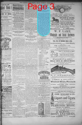 Page thumbnail for Fort Worth Daily Gazette