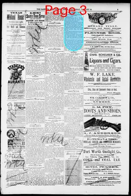Page thumbnail for Fort Worth Daily Gazette
