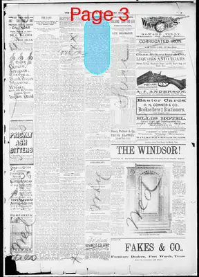 Page thumbnail for Fort Worth Daily Gazette