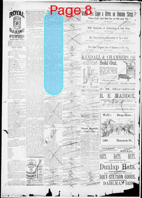 Page thumbnail for Fort Worth Daily Gazette