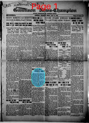 Page thumbnail for Gunnison News Champion