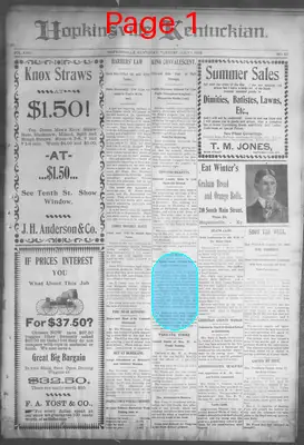 Page thumbnail for Hopkinsville Kentuckian