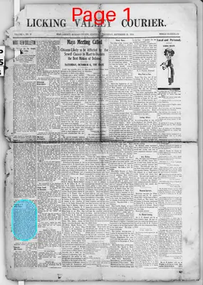 Page thumbnail for Licking Valley Courier