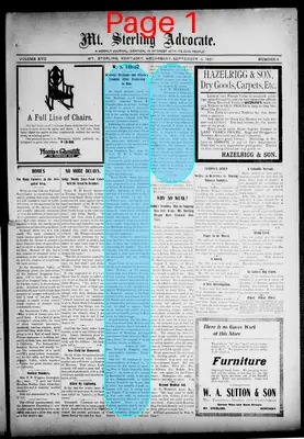 Page thumbnail for The Mt. Sterling Advocate