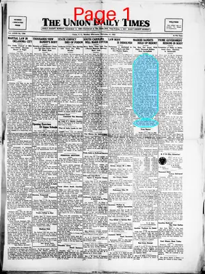 Page thumbnail for The Union Daily Times