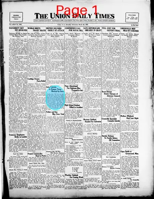 Page thumbnail for The Union Daily Times
