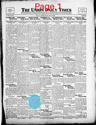 Page thumbnail for The Union Daily Times