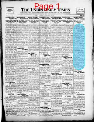 Page thumbnail for The Union Daily Times