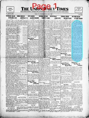 Page thumbnail for The Union Daily Times