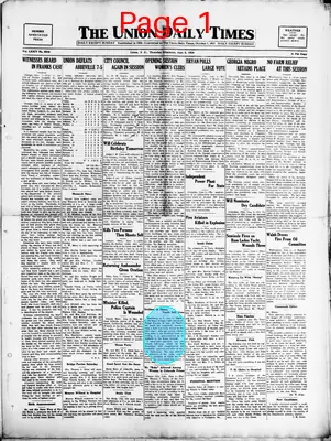 Page thumbnail for The Union Daily Times