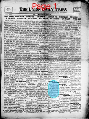 Page thumbnail for The Union Daily Times