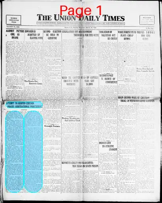 Page thumbnail for The Union Daily Times