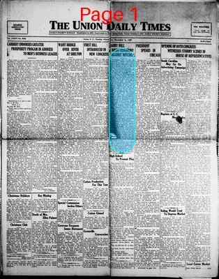 Page thumbnail for The Union Daily Times