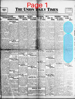 Page thumbnail for The Union Daily Times