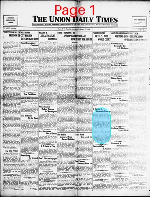Page thumbnail for The Union Daily Times