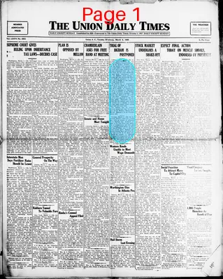 Page thumbnail for The Union Daily Times