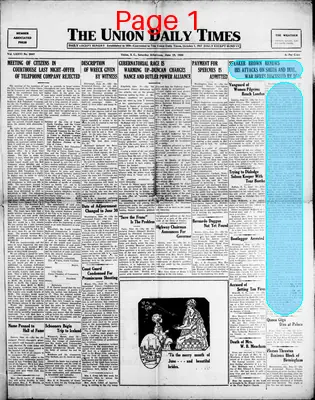Page thumbnail for The Union Daily Times