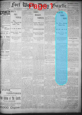 Page thumbnail for Fort Worth Gazette