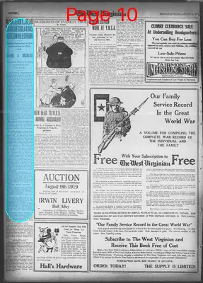 Page thumbnail for The West Virginian