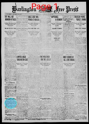 Page thumbnail for Burlington Weekly Free Press
