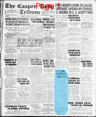 Page thumbnail for Casper Daily Tribune