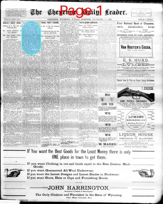 Page thumbnail for The Cheyenne Daily Leader